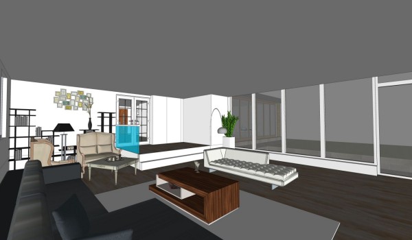 3d architectural interior view 3